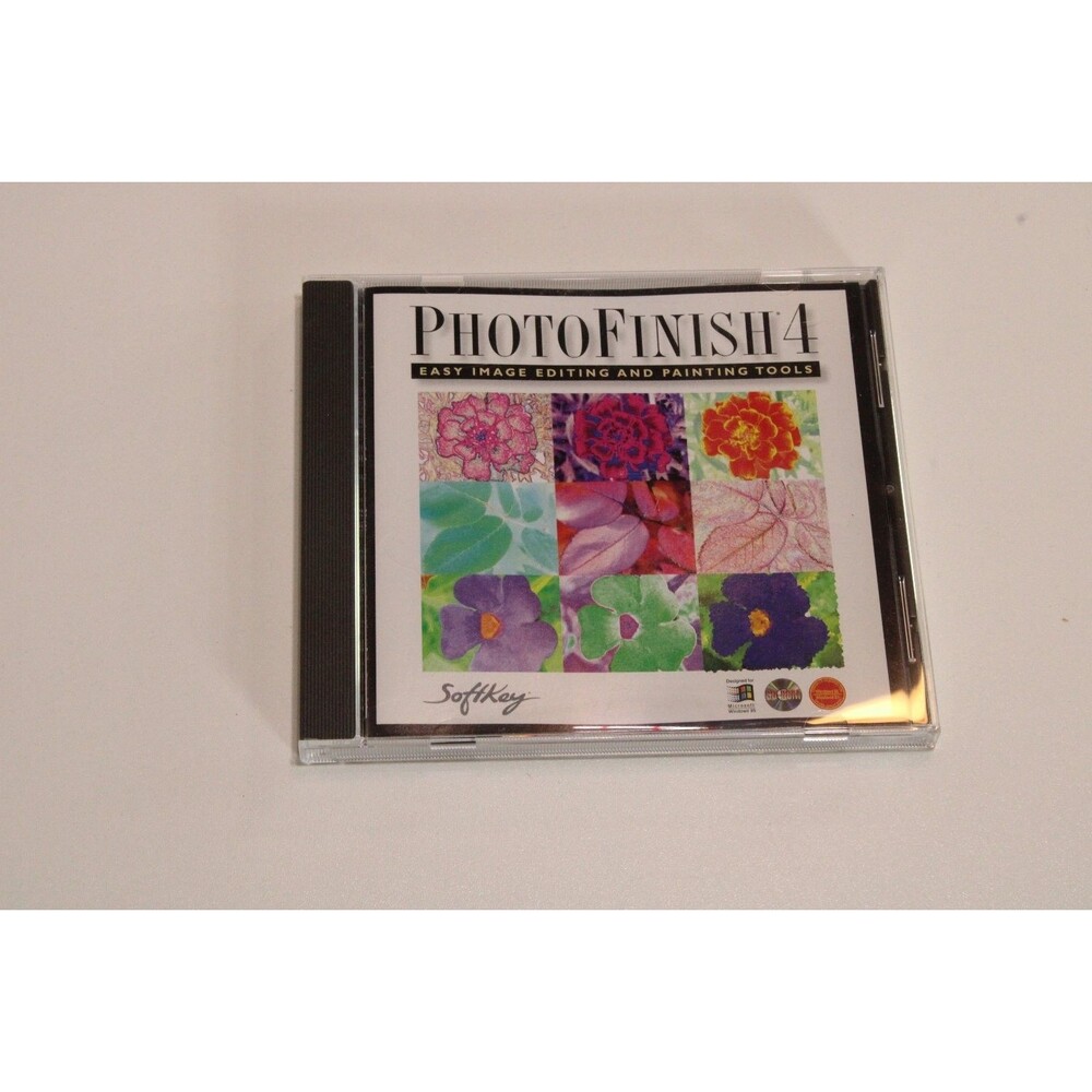 PhotoFinish 4 CD-ROM 1996 Softkey Image Editing Painting Tools Windows 95 3.1